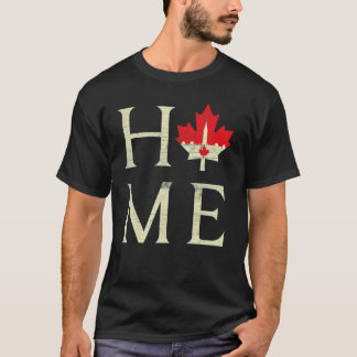 Zuhause Canada Day Maple Proud Canadian Fl T-Shirt