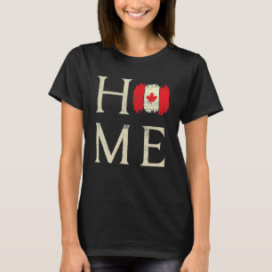Zuhause Canada Day Maple Proud kanadische Flagge K T-Shirt