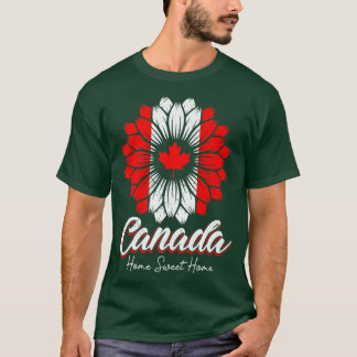 Zuhause Canada Day Maple Sonnenblume 1. Juli Indep T-Shirt