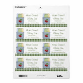 Zuhause Canned Cherry Jam Jar Label (personalisier (Vorne)