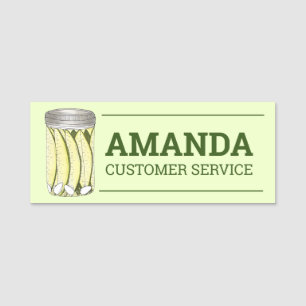 Zuhause Canned Kosher Dill Sour Pickles Pickle Jar Namensschild