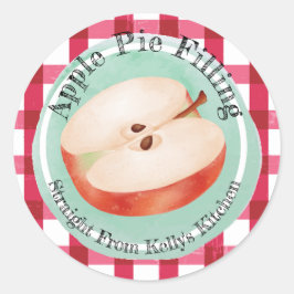 Zuhause Canning Business Apple Pie Filling Label Runder Aufkleber