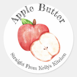 Zuhause Canning Business Applet Butter Label Runder Aufkleber