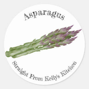 Zuhause Canning Business Asparagus Food Label Runder Aufkleber