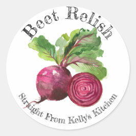 Zuhause Canning Business Beet Relief Food Label Runder Aufkleber