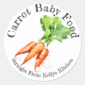 Zuhause Canning Business Carrot Baby Food Label Runder Aufkleber