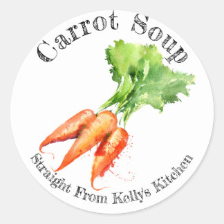 Zuhause Canning Business Carrot Soup Food Label Runder Aufkleber