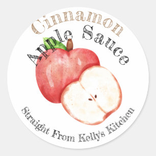 Zuhause Canning Business Cinnamon Apple Sauce Labe Runder Aufkleber