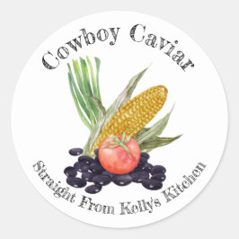 Zuhause Canning Business Cowboy Caviar Food Label Runder Aufkleber