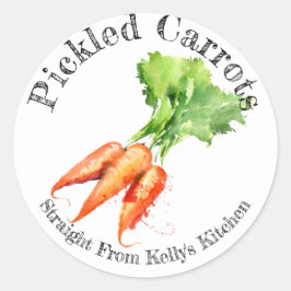 Zuhause Canning Business Pickled Carroons Food Lab Runder Aufkleber