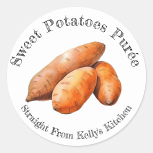 Zuhause Canning Business Sweet Potato Food Label Runder Aufkleber