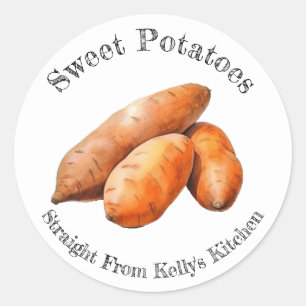 Zuhause Canning Business Sweet Potato Food Label Runder Aufkleber