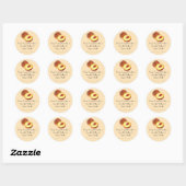 Zuhause Canning Labels - mit Pfirsichen Runder Aufkleber (Blatt)