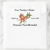 Zuhause Canning Peach Marmalade Ihr Namensschild Rechteckiger Aufkleber (Tasche)