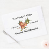 Zuhause Canning Peach Marmalade Ihr Namensschild Rechteckiger Aufkleber (Umschlag)