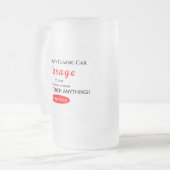 Zuhause Car Mechanic Garage Flying Tools für ihn Mattglas Bierglas (Vorderseite Links)