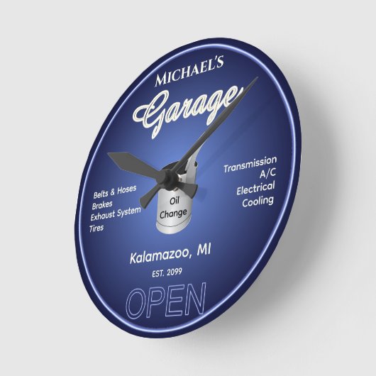 Zuhause Car Mechanische Garage Komplett-Uhr Runde Wanduhr (Winkel)