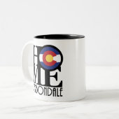 ZUHAUSE Carbondale Colorado 11oz Zweifarbige Tasse (Vorderseite Links)