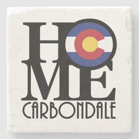 ZUHAUSE Carbondale Colroado Steinuntersetzer (Vorderseite)
