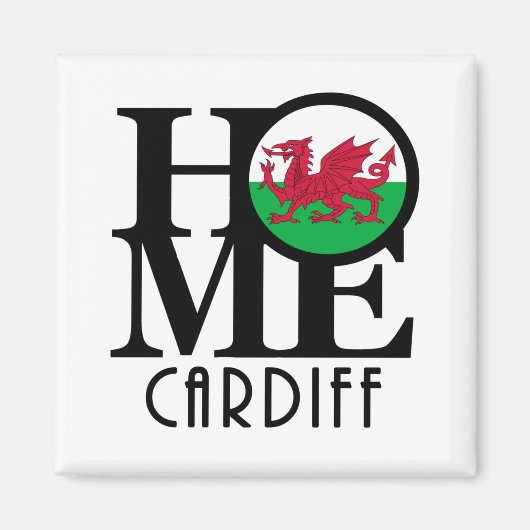 ZUHAUSE Cardiff Wales Magnet (Vorne)