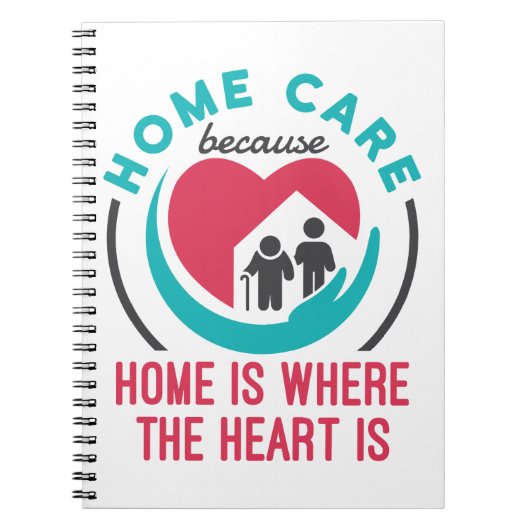 Zuhause Care, weil Zuhause das Herz ist Notizblock (Vorderseite)