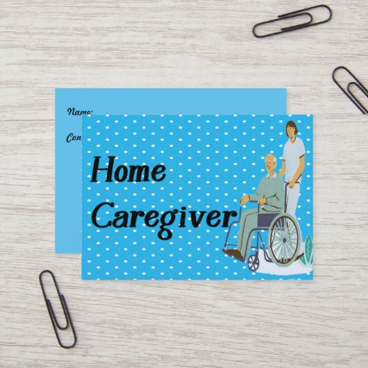 Zuhause Caregier Business Card Visitenkarte (Vorderseite/Rückseite Beispiel)