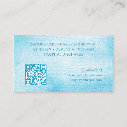 Zuhause Caregier Business Card Visitenkarte (Rückseite)