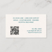 Zuhause Caregier Visitenkarte (Rückseite)