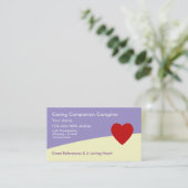 Zuhause Caregiver Business Cards Visitenkarte (Stehend Vorderseite)