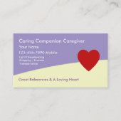 Zuhause Caregiver Business Cards Visitenkarte (Vorderseite)
