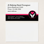 Zuhause Caretaker C.N.A. Herzgeschäftskarten (Vorne & Hinten)