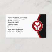 Zuhause Caretaker Companion Heart Theme Visitenkarte (Vorderseite)