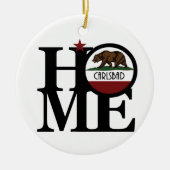 ZUHAUSE Carlsbad California Keramik Ornament (Vorne)