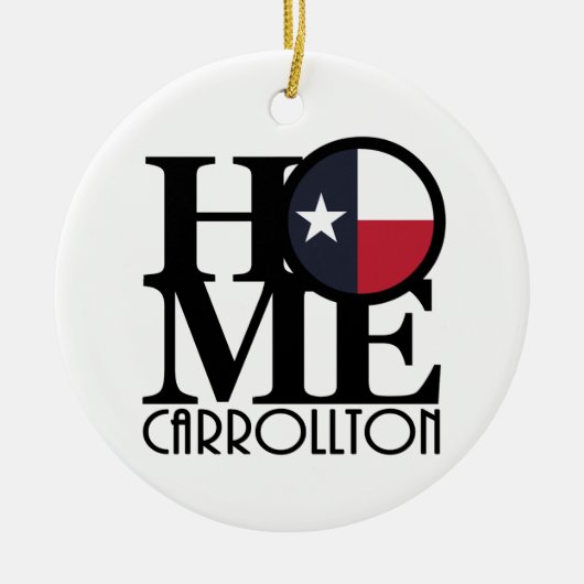 ZUHAUSE Carrollton Texas Keramik Ornament (Vorne)