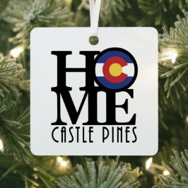 ZUHAUSE Castle Pines Colorado Ornament Aus Metall