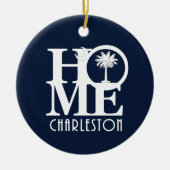 ZUHAUSE Charleston SC Keramik Ornament (Vorne)