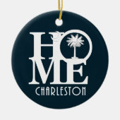 ZUHAUSE Charleston SC Keramik Ornament (Vorne)