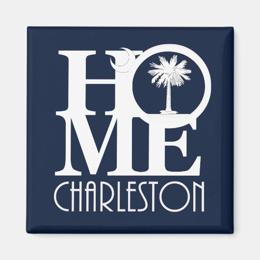 ZUHAUSE Charleston SC Magnet (Vorne)