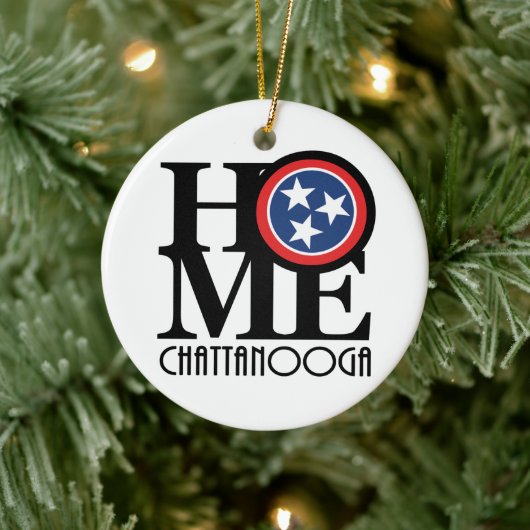 ZUHAUSE Chattanooga Tennessee Keramik Ornament (Baum)