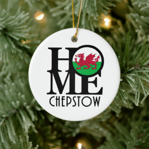 ZUHAUSE Chepstow Wales Keramik Ornament