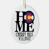ZUHAUSE Cherry Hills Village Colorado Keramik Ornament (Rechts)