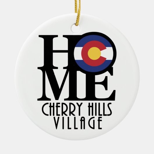 ZUHAUSE Cherry Hills Village Colorado Keramik Ornament (Vorne)