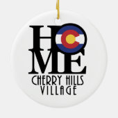 ZUHAUSE Cherry Hills Village Colorado Keramik Ornament (Hinten)