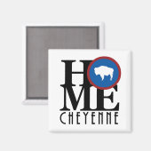 ZUHAUSE Cheyenne Wyoming Magnet (Vorderseite/Rückseite)