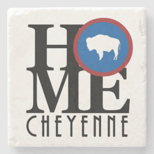 ZUHAUSE Cheyenne Wyoming Steinuntersetzer
