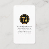 Zuhause Chimney Painter Service Visitenkarte (Rückseite)