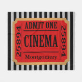 Zuhause Cinema Movie Ticket Stub & Stripes Fleecedecke (Vorderseite (Horizontal))