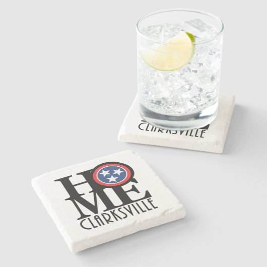 ZUHAUSE Clarksville Steinuntersetzer (Seitenansicht)