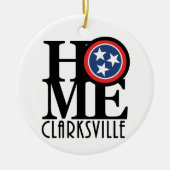 ZUHAUSE Clarksville Tennessee Keramik Ornament (Vorne)