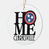 ZUHAUSE Clarksville Tennessee Keramik Ornament (Links)